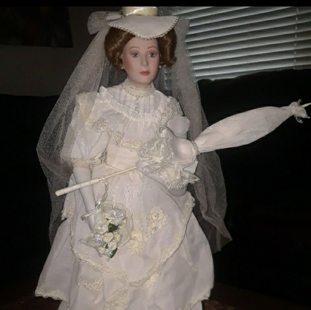 Vintage 1st of 3 Classic Brides of the Century Porcelain Doll With Certificate